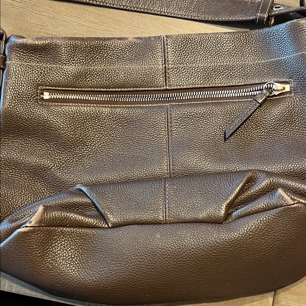 Coach Dark Brown Leather Shoulder Bag
